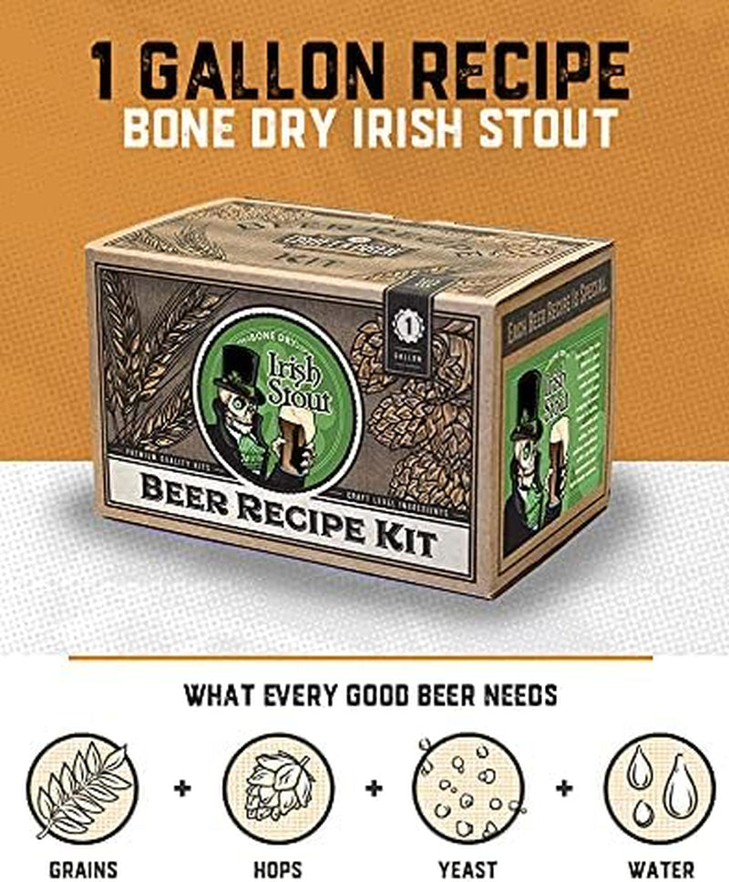 Recipe Kit - Bone Dry Irish Stout Refill - 1 Gallon - Ingredients for Home Brewing Beer