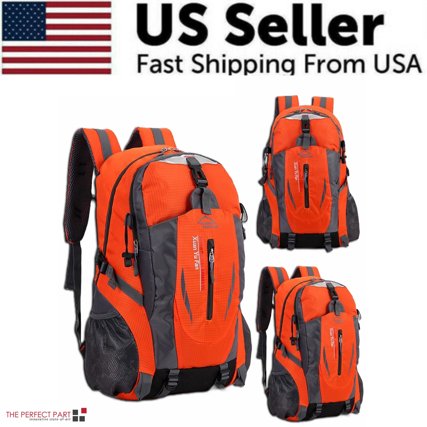 40L Men Women Travel Backpack Rucksack Camping Laptop Hiking School Book Bag USA