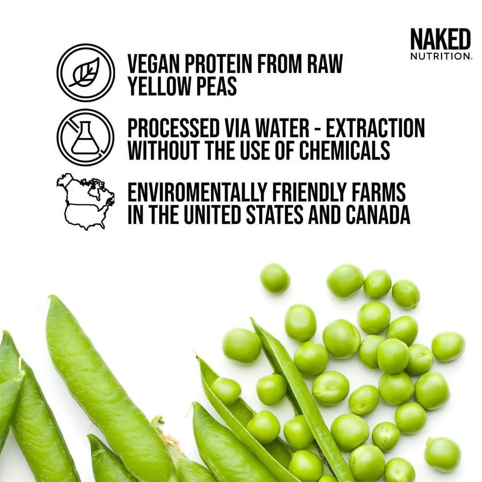 Naked Pea - Chocolate Peanut Butter Pea Protein, Only Six Ingredients, Gluten Free Vegan Protein, 5LB