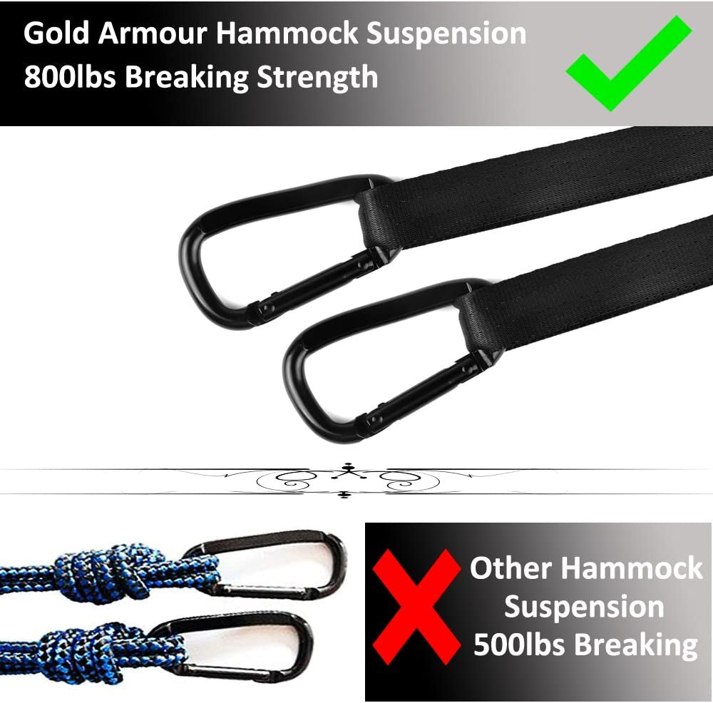 Camping Hammock - XL Double Hammock Portable Hammock Camping Accessories Gear for Outdoor Indoor with Tree Straps, USA Based Brand (Hawaii Blue)