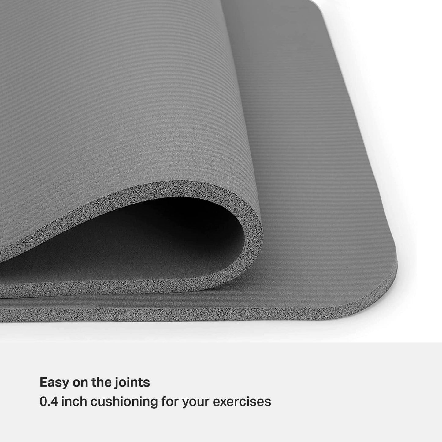 Exercise Yoga Mat Extra Thick Large with Carrying Strip and Bag Nonslip Skin