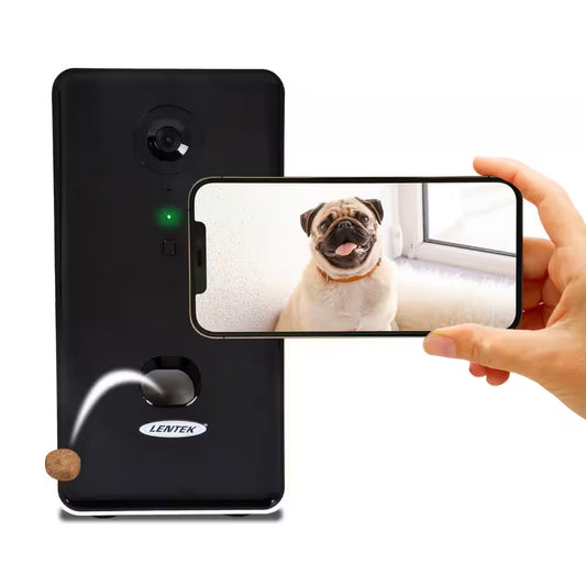 Smart Pet Treat Tosser with HD Camera, 2-Way Audio, 10 Oz Capacity, Free Smartphone App