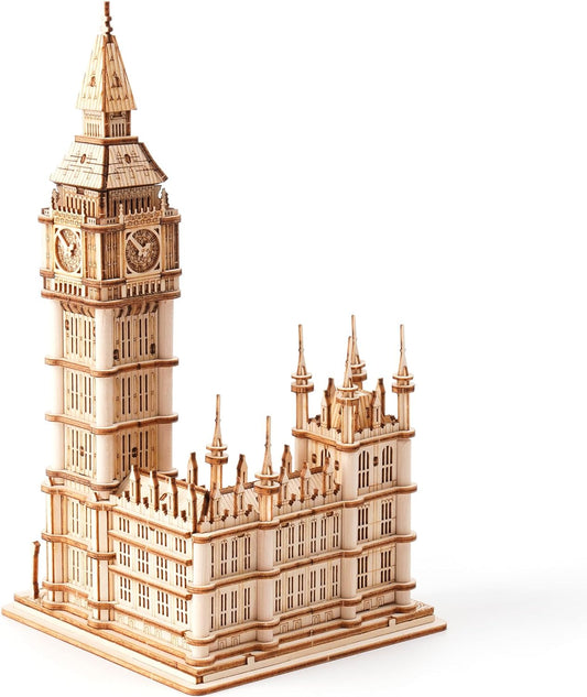 3D Wooden Puzzles for Adults Kids Big Ben -220 Pieces 3D Puzzle Wood London Architecture Model Craft Kits Birthday Gift for Teens/Adults Desk Decor