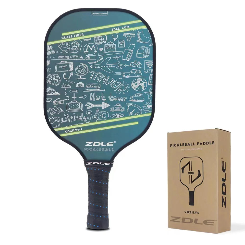 Pickleball Paddle Pickleball Set Fiberglass Pickleball Paddles Polymer Honeycomb Core Pickle Ball Raquette Picklebll Racket Pickleball Equipment Outdoor Game Adult Family Pickleball Gift