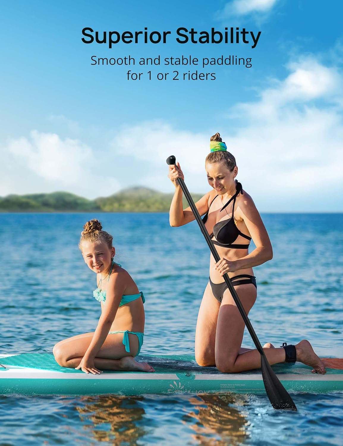 Inflatable Paddle Board 6'' Thick around Stand up Paddle Board with Portable Isup Accessories & Waterproof Bag, Portable Hand Pump for Racing Touring Fishing, Safety Leash, Main Fin