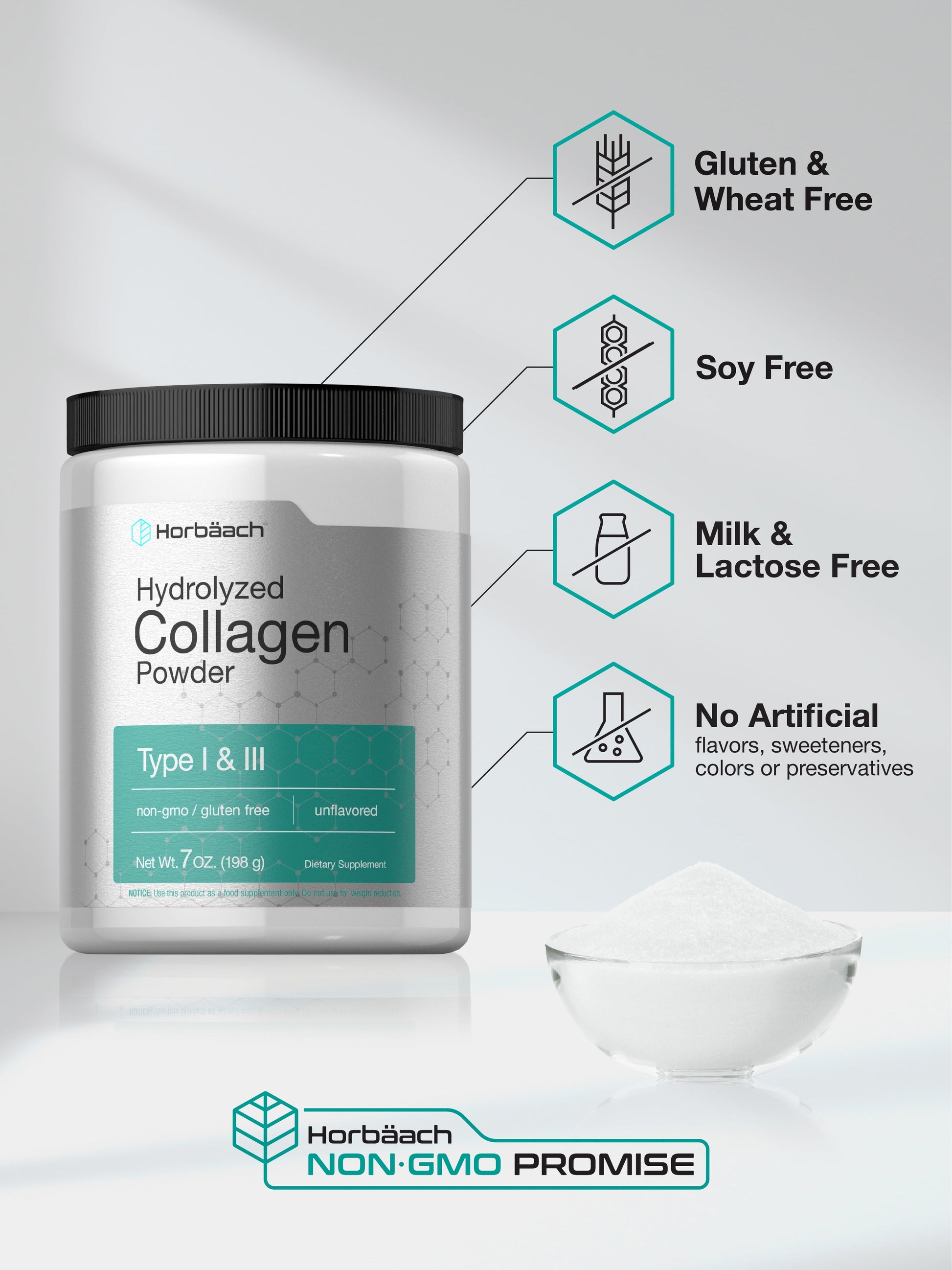 Multi Collagen Powder 7 Oz | Type 1 and 3 | by