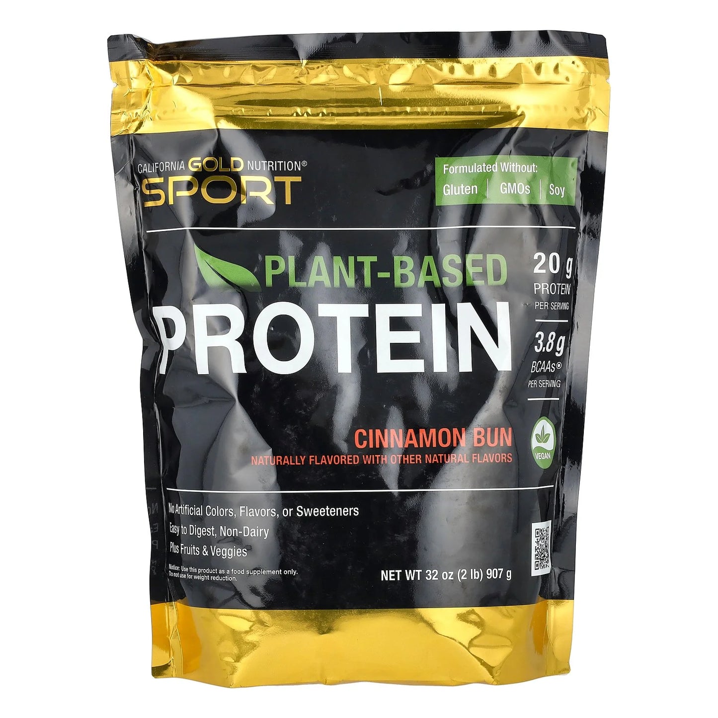 Plant-Based Protein, Cinnamon Bun, 2 Lb Pouch