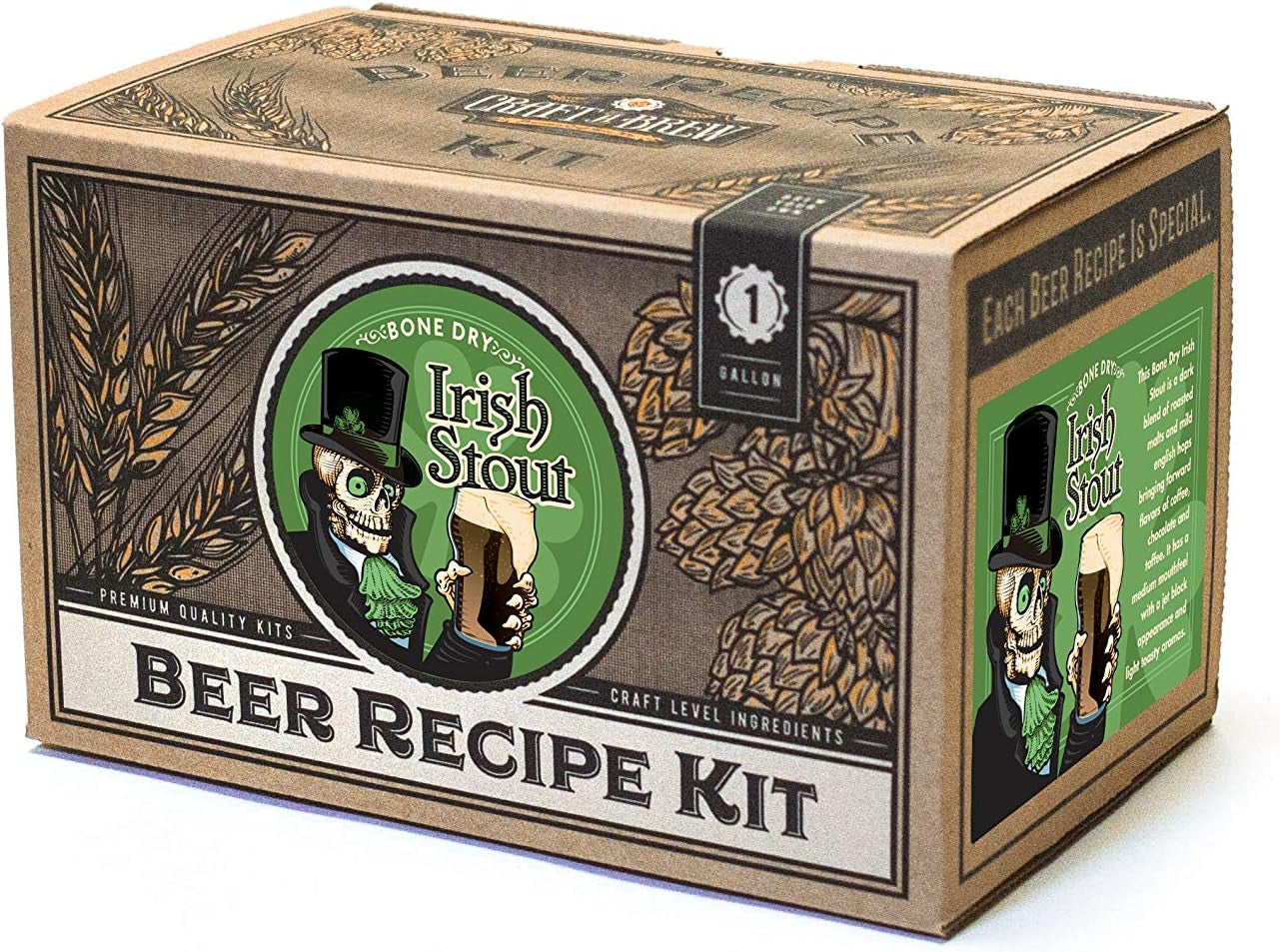 Recipe Kit - Bone Dry Irish Stout Refill - 1 Gallon - Ingredients for Home Brewing Beer