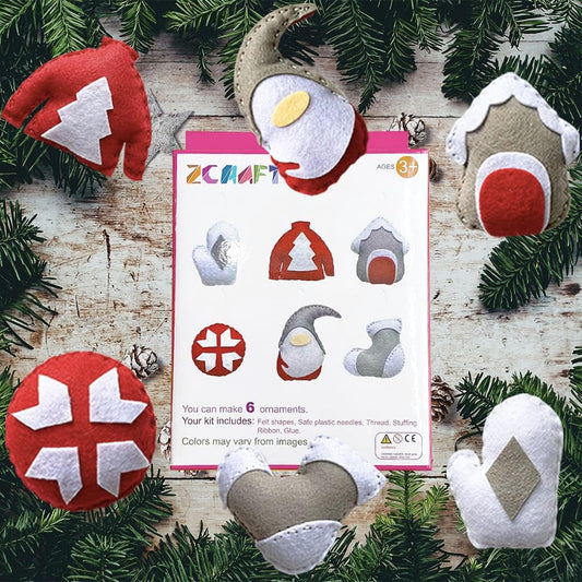 DIY Craft Sewing Kits for Christmas,Christmas Ornaments DIY Craft Kits for Kids (Christmas Ornaments DIY 1)