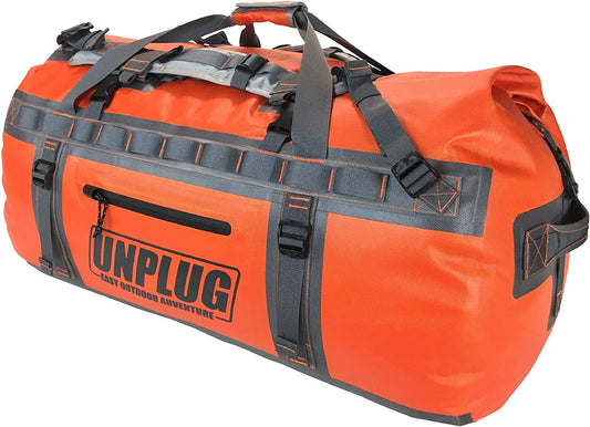 UNPLUG Ultimate Adventure Bag -1680D Heavy Duty Waterproof Travel Duffel Bags for Camping, Motorcycle Dry Bag, Waterproof Bags for Boating, Waterproof Duffle Backpack,Tactical Duffle Bag