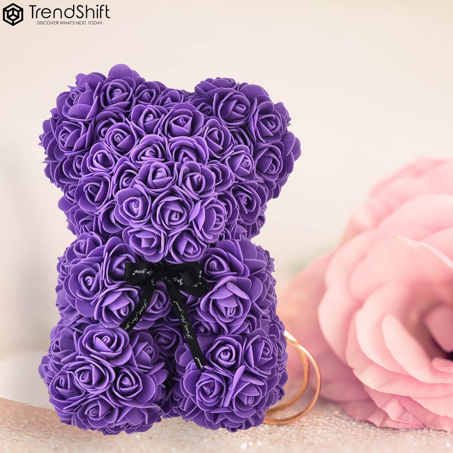 Mothers Day Rose Teddy Bear Gifts for Women Mom, Handmade Artificial Flowers Rose Bear Gifts, Romantic Teddy Bear Valentines Day Gifts for Wife Her, Unique Birthday Gifts for Mom , Rose Flowers Gifts