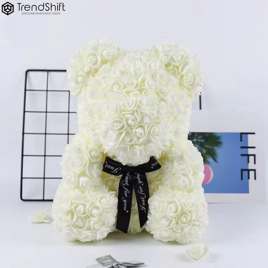 40/25Cm Rose Teddy Bear with Box Artificial PE Flower Bear Rose Valentine'S Day for Girlfriend Women Wife Mother'S Day Gifts