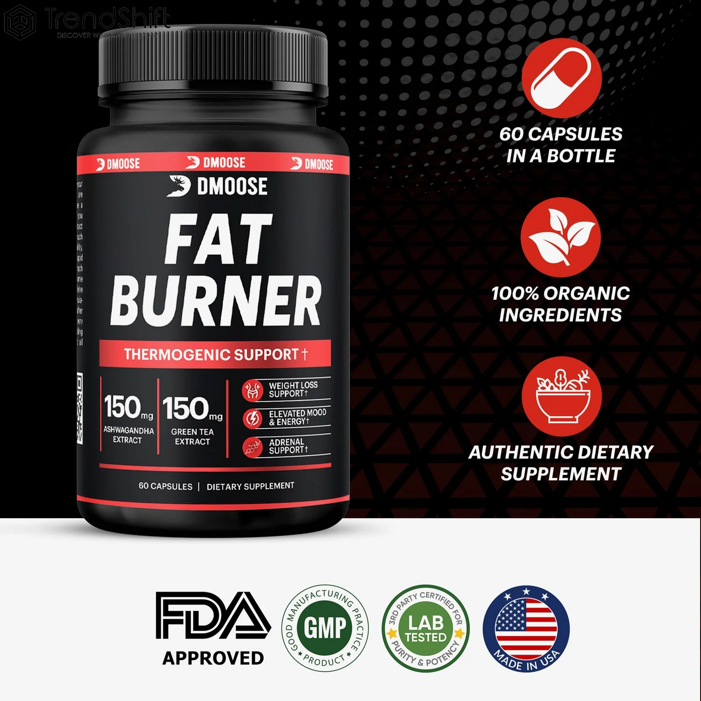 Fat Burner Supplement, Expedites Metabolism, Reduces Cravings and Lowers