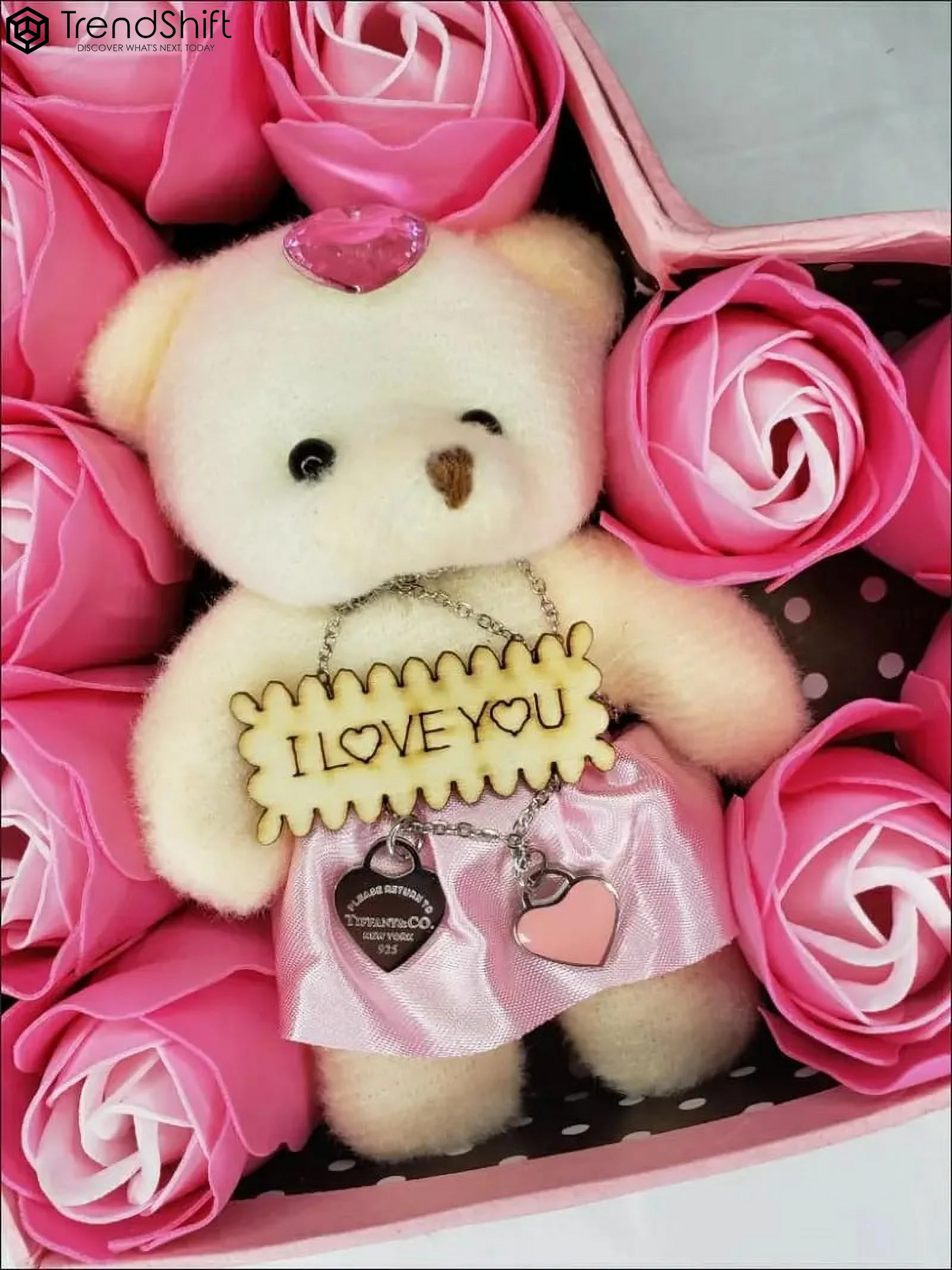 Mother'S Day Heart-Shaped Pink Rose Flower and Teddy Bear Gift Box: the Perfect Gift for Christmas, Valentine'S Day, Weddings, Anniversary, Birthday or Proposal