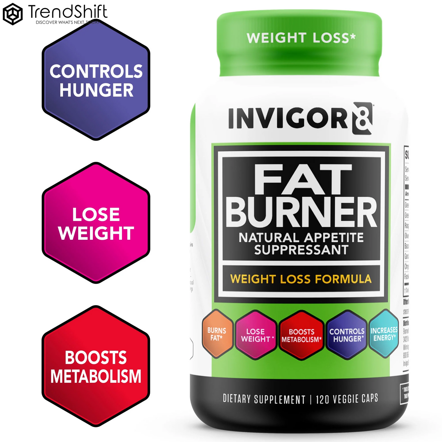 XIRQI - Fat Burner & Natural Appetite Suppressant - Weight Loss Formula (120 Veggie Caps, 30-Day Supply)